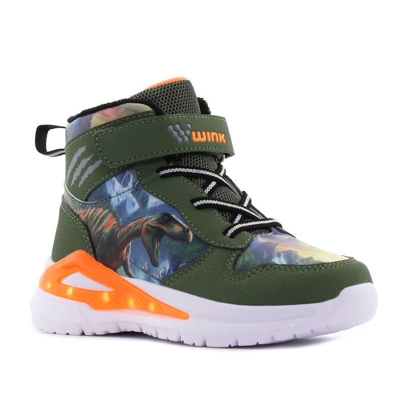 Wink - Paleo Hi flashing khaki copii pantofi-01