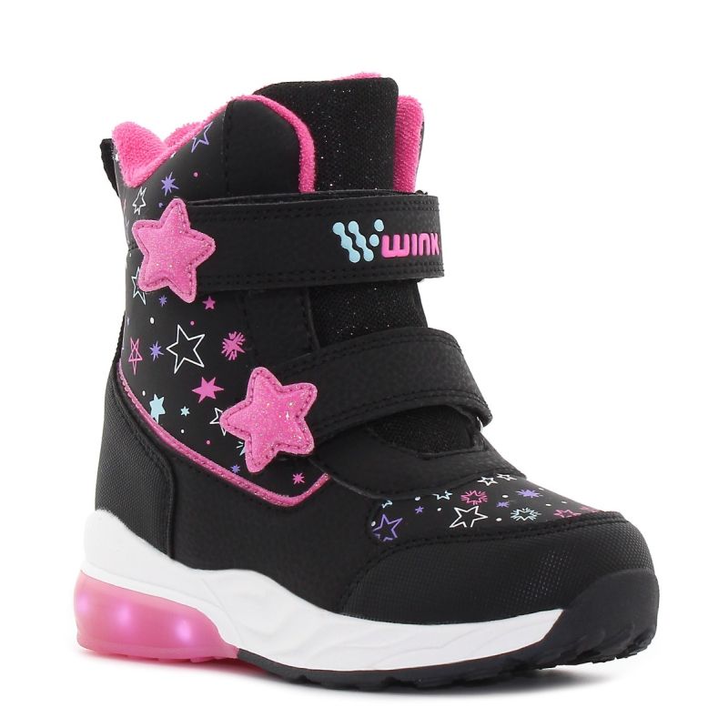 Wink - Mimas fekete villogó gyerek csizma