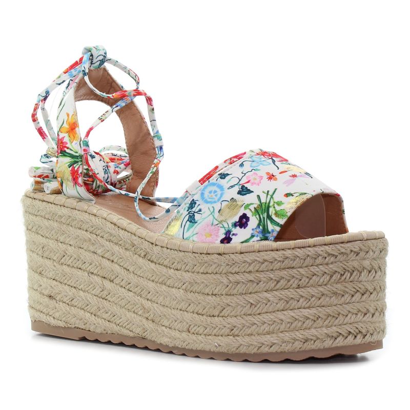 Sandale cu platformă Seastar Luna cu model floral pentru femei