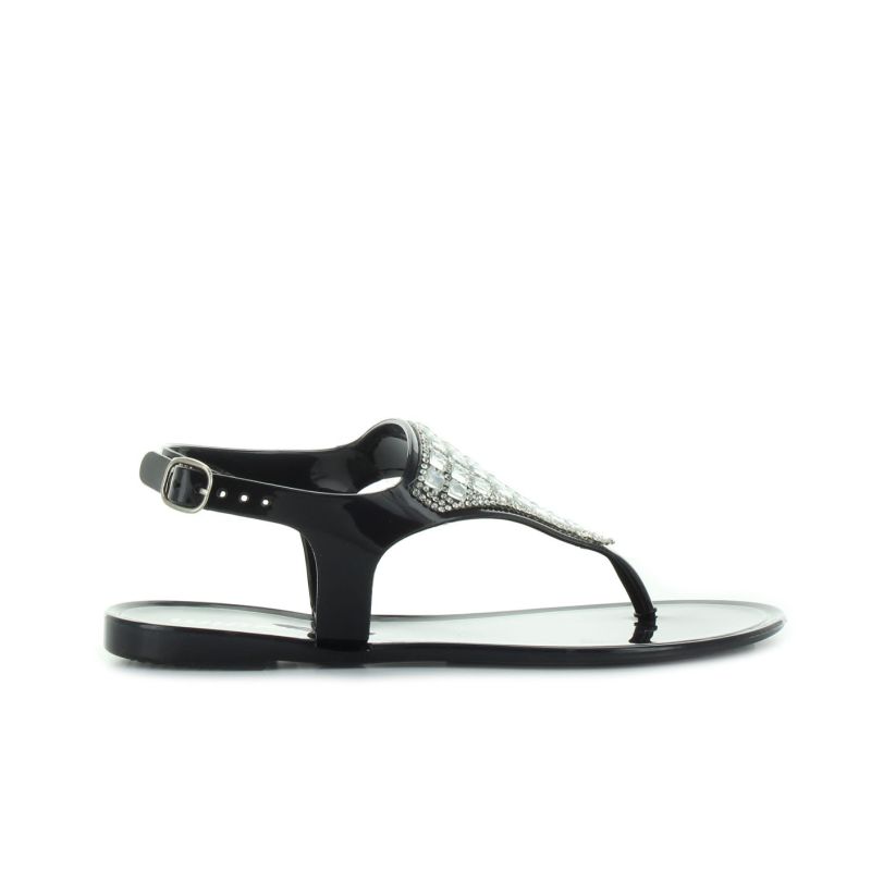 Wink strasszos fekete gyerek szandál