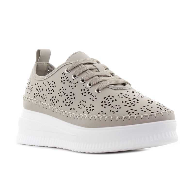 Yolera - Pattern bézs női sneaker