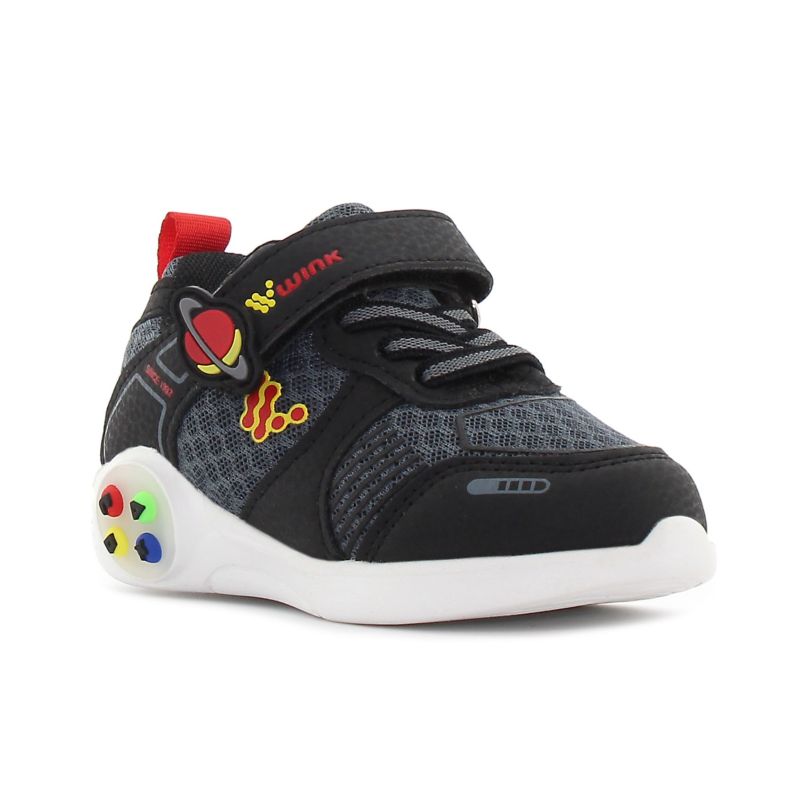Wink - Nalan fekete fiú baba sneaker világítós