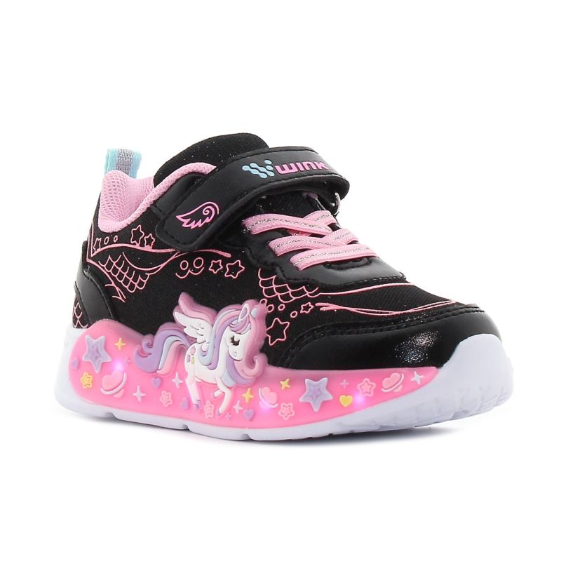 Wink - Cyran fekete lány baba villogó sneaker -FE61007-3B