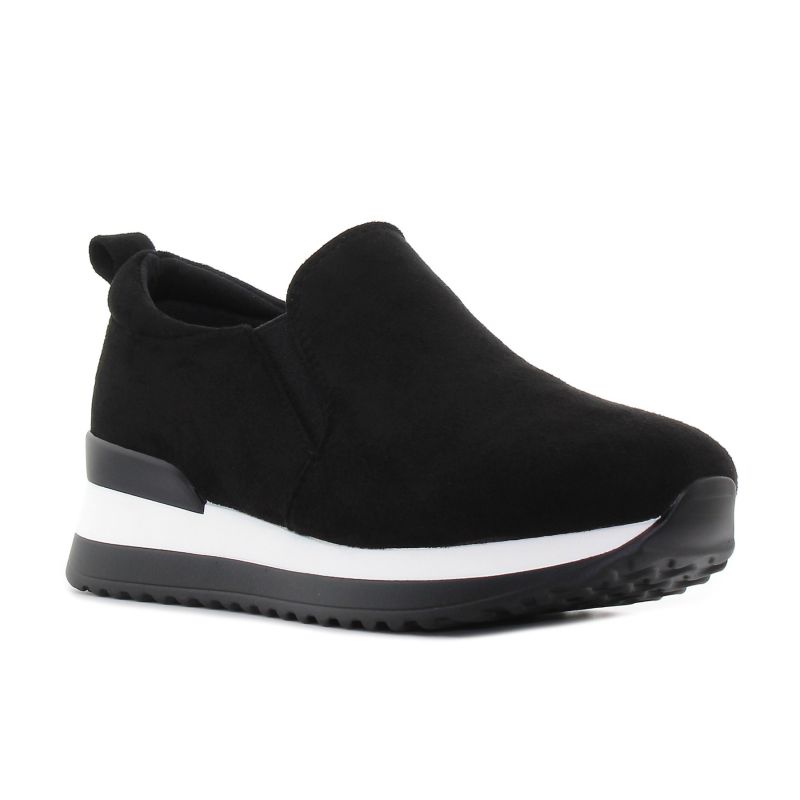 Yolera - Timie fekete női bebújós cipő