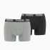 Puma Basic Boxer szürke-fekete 2db-os szett