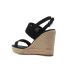 Tommy Hilfiger Textured High Wedge fekete női éktalpú szandál