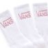 Vans Classic Crew fehér női zoknicsomag