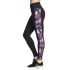 Skechers The GO Walk Linear Floral fekete női leggings