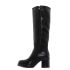 Yolera - Michell fekete női magasszárú csizma