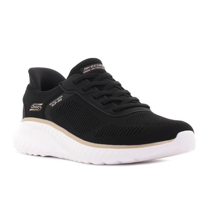 Skechers - Slip-Ins Bobs Squad Chaos Current Muse fekete női fitnesz cipő -117497-BKGD