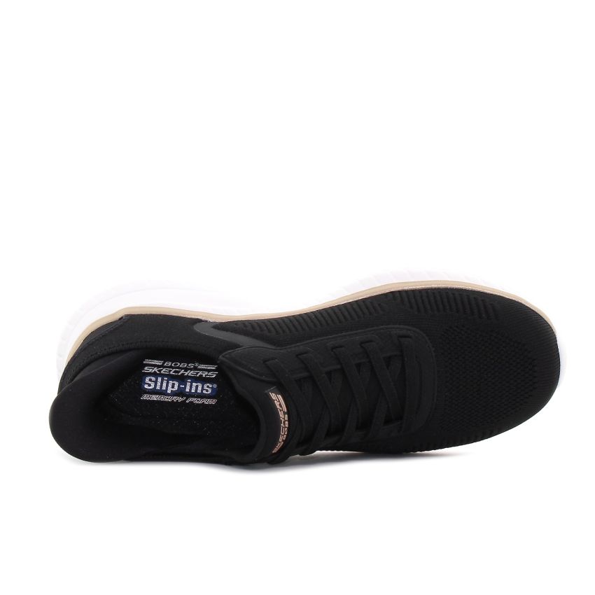 Skechers - Slip-Ins Bobs Squad Chaos Current Muse fekete női fitnesz cipő -117497-BKGD