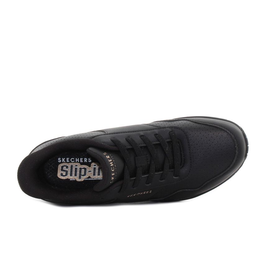 Skechers - Slip-Ins Uno Banksia Luxe fekete női sneaker