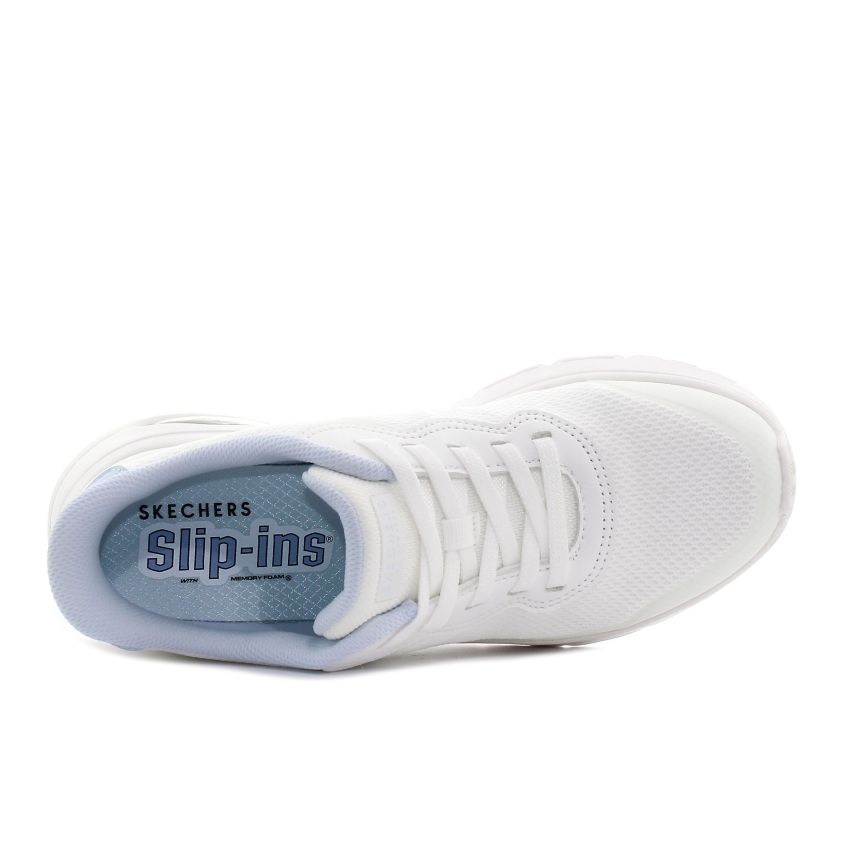 Skechers - Slip-Ins Uno Flex Step N Knit fehér női fitnesz cipő