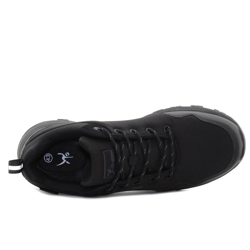 Knup - Soft Shell fekete férfi vízálló terepcipő -417M1