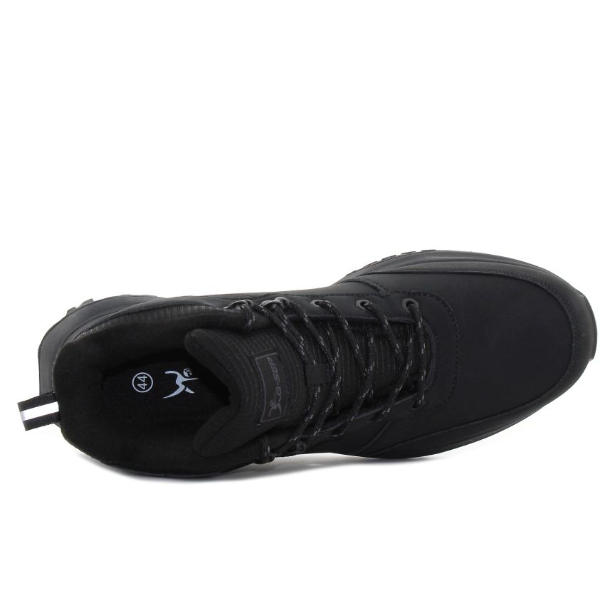 Knup - Hiking fekete férfi magasszárú utcai cipő -418M1