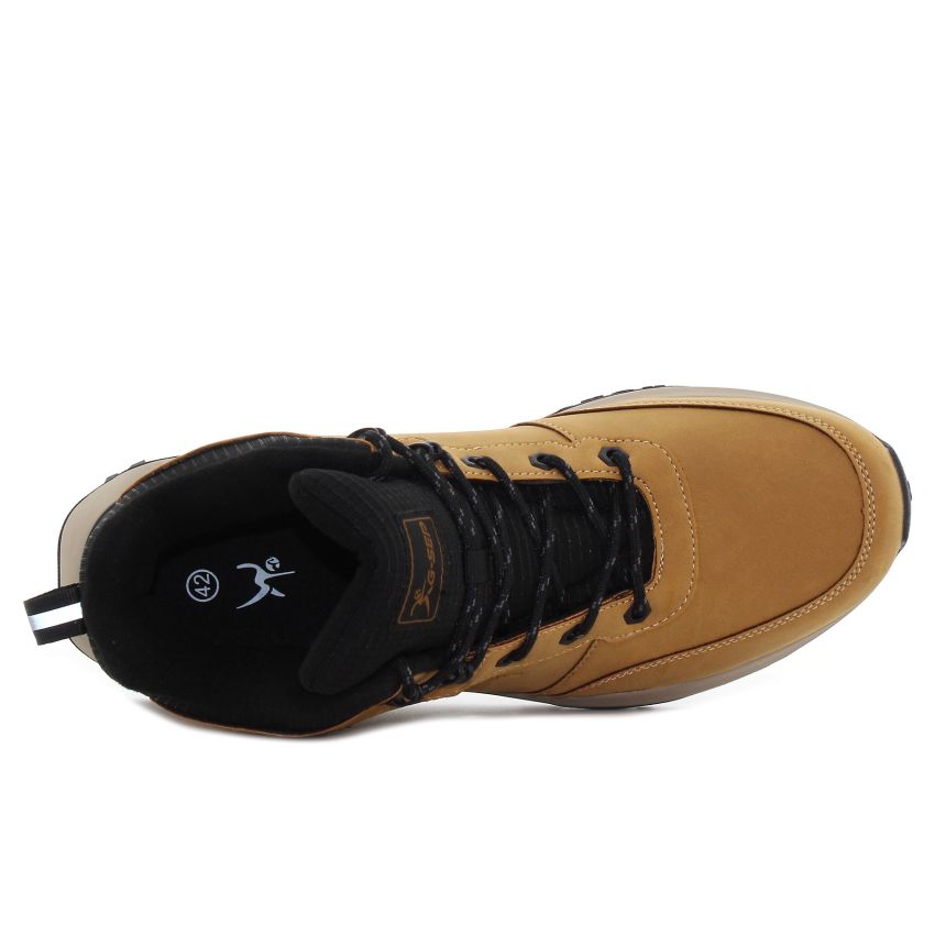 Knup - Hiking világosbarna férfi magasszárú utcai cipő -418M3