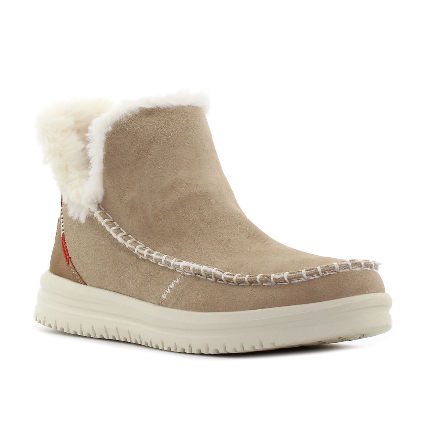 HeyDude - Camden Suede bézs női csizma