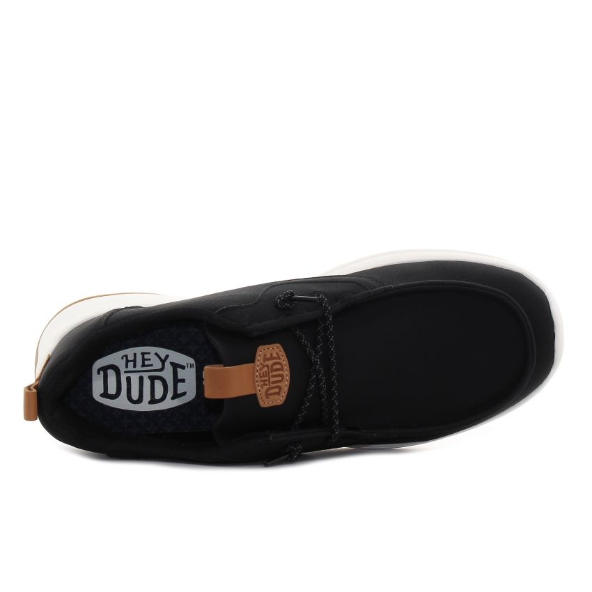 HeyDude - Classic Wally Drift fekete férfi mokaszin