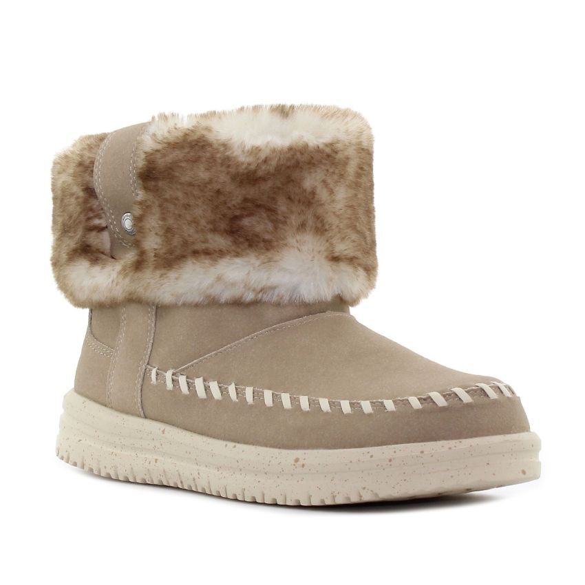 HeyDude - Classic Camden Cuff bézs női csizma