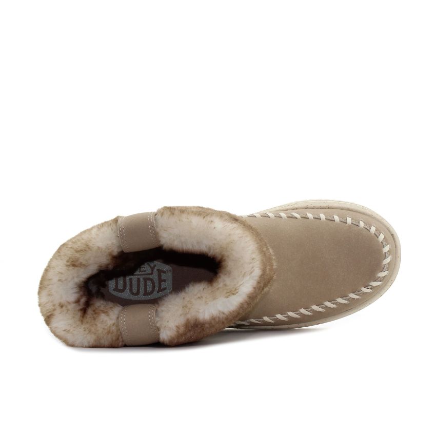 HeyDude - Classic Camden Cuff bézs női csizma