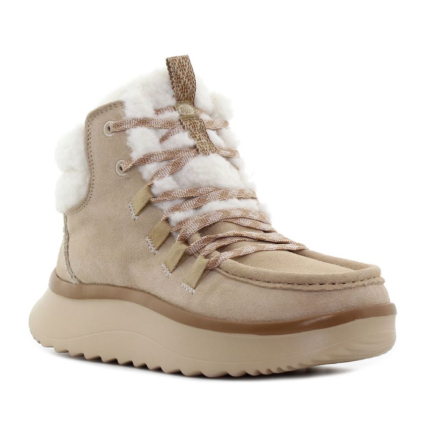 HeyDude - Wendy Peak Apres Suede bézs női csizma