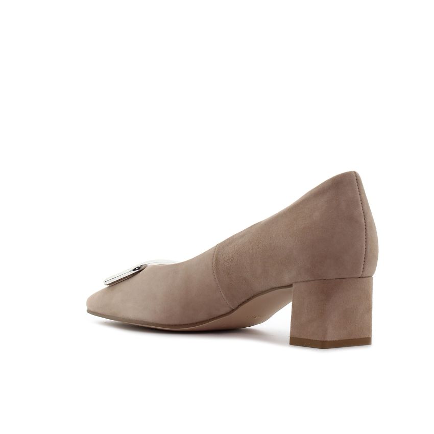 Högl Ann bézs női bőr magassarkú