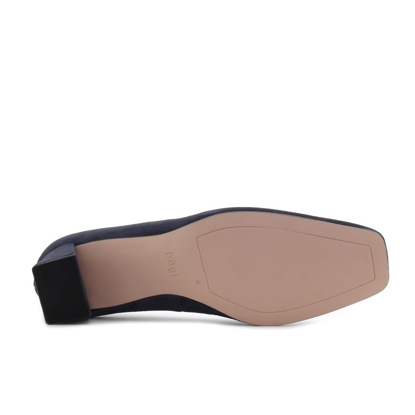 Högl Ann sötétkék női bőr magassarkú