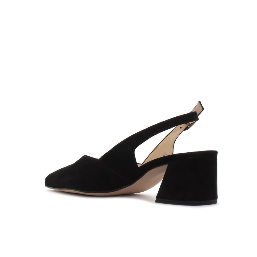 Högl Laura fekete női bőr magassarkú