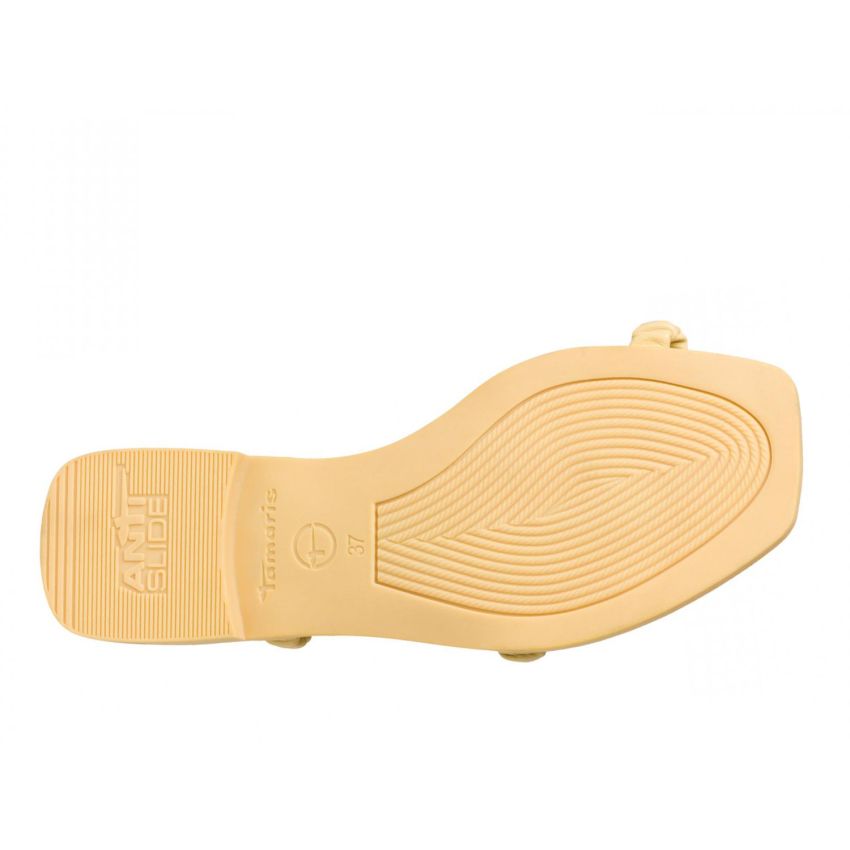 Tamaris sárga megkötős női szandál