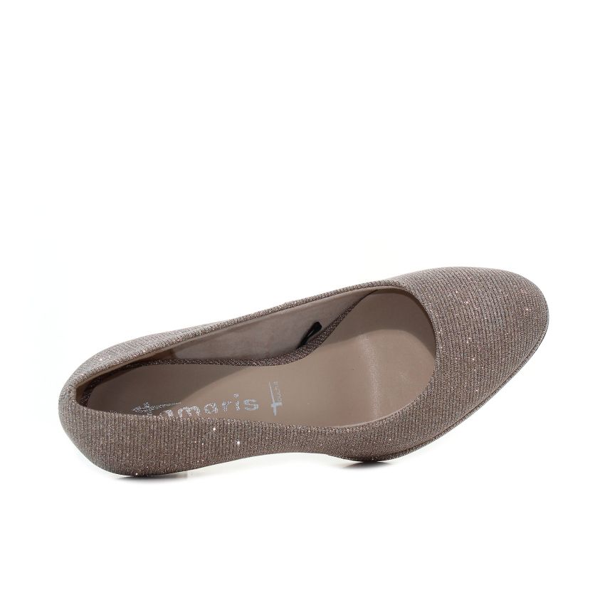 Tamaris rózsaarany csillogó női magassarkú