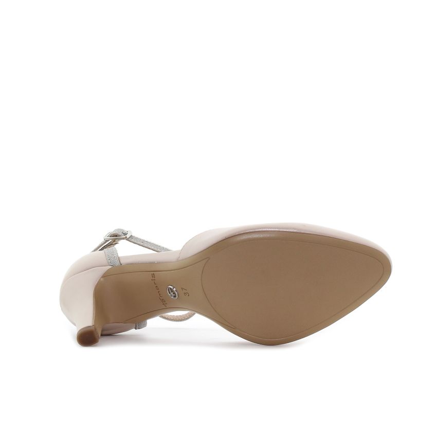 Tamaris gyöngyház rózsaszín női magassarkú