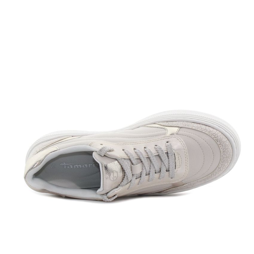 Tamaris bézs-fehér női cipő