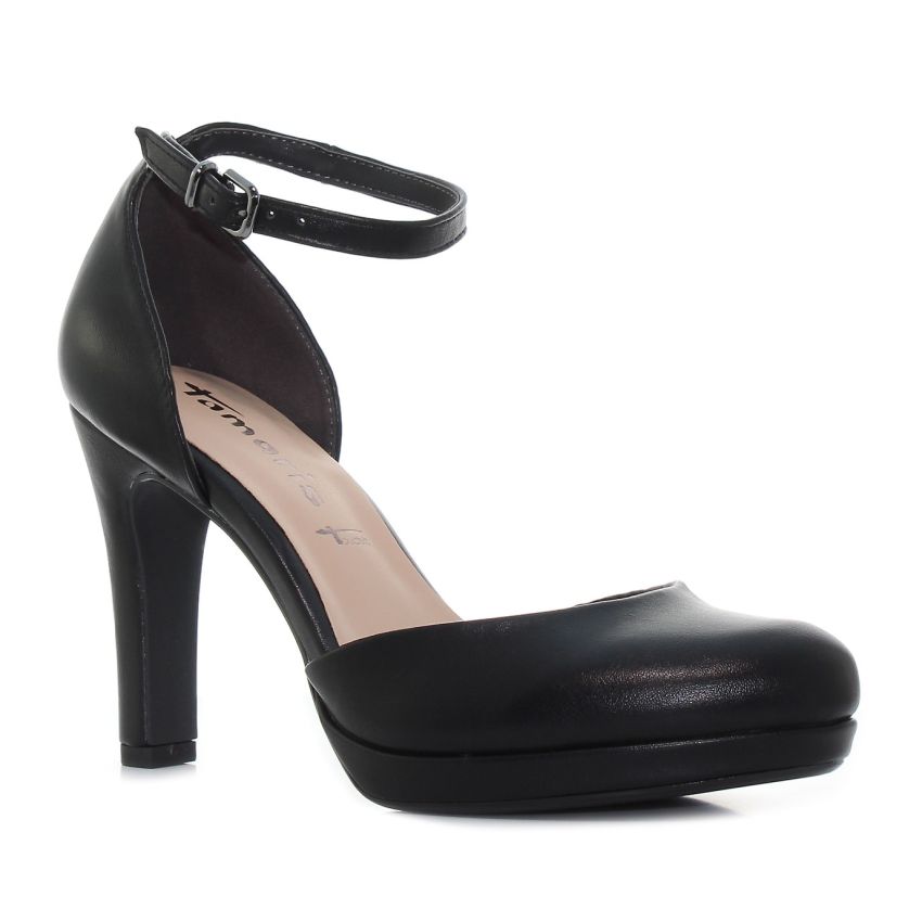 Tamaris fekete női magassarkú