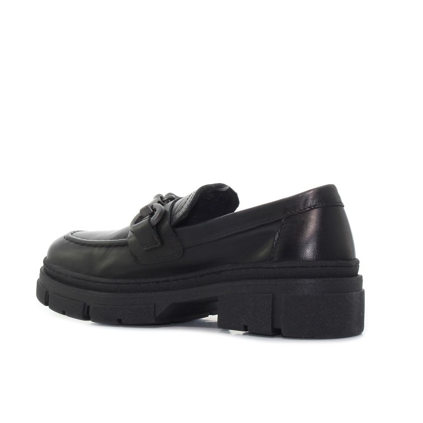 Tamaris fekete női bebújós cipő