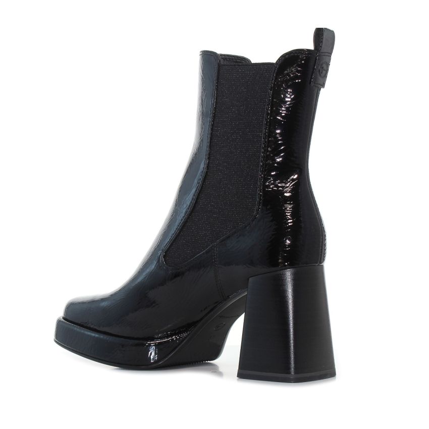 Tamaris fekete női bokacsizma