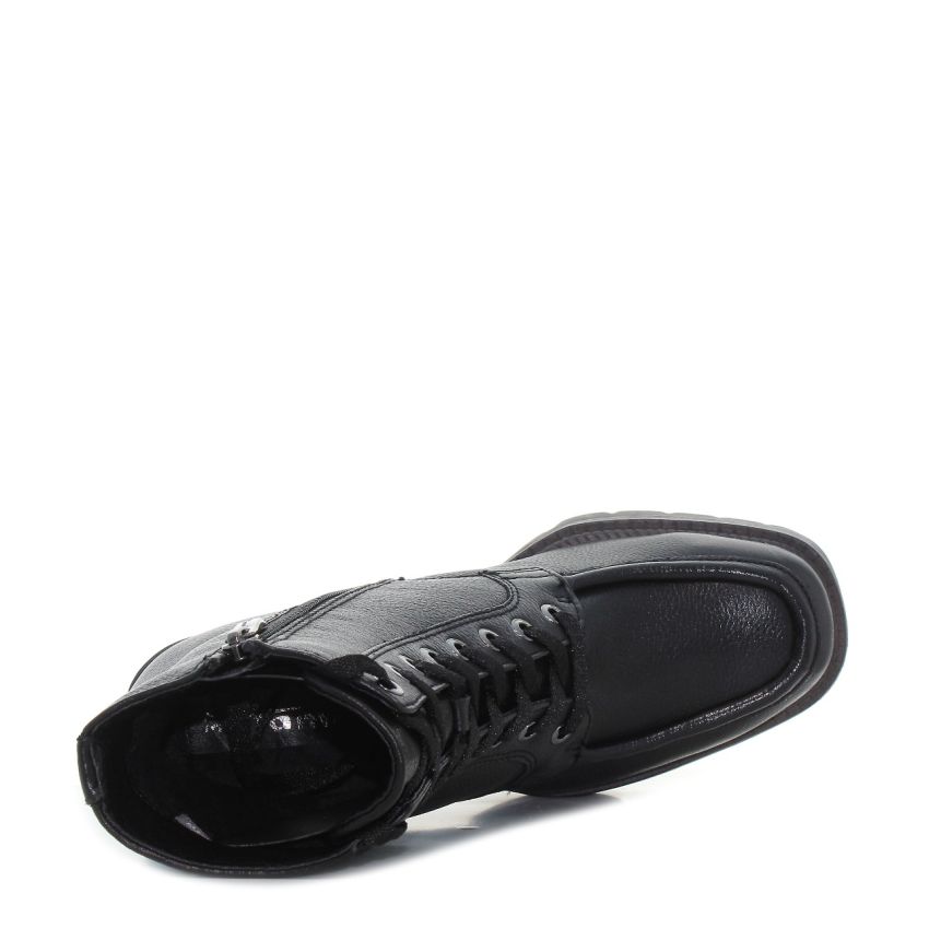 Tamaris fekete női bakancs