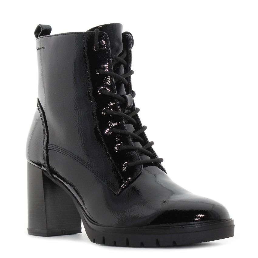 Tamaris fekete női bakancs