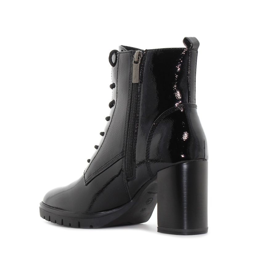 Tamaris fekete női bakancs