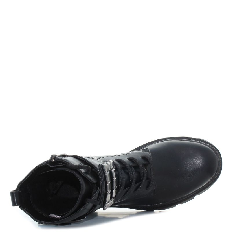 Tamaris fekete női bakancs