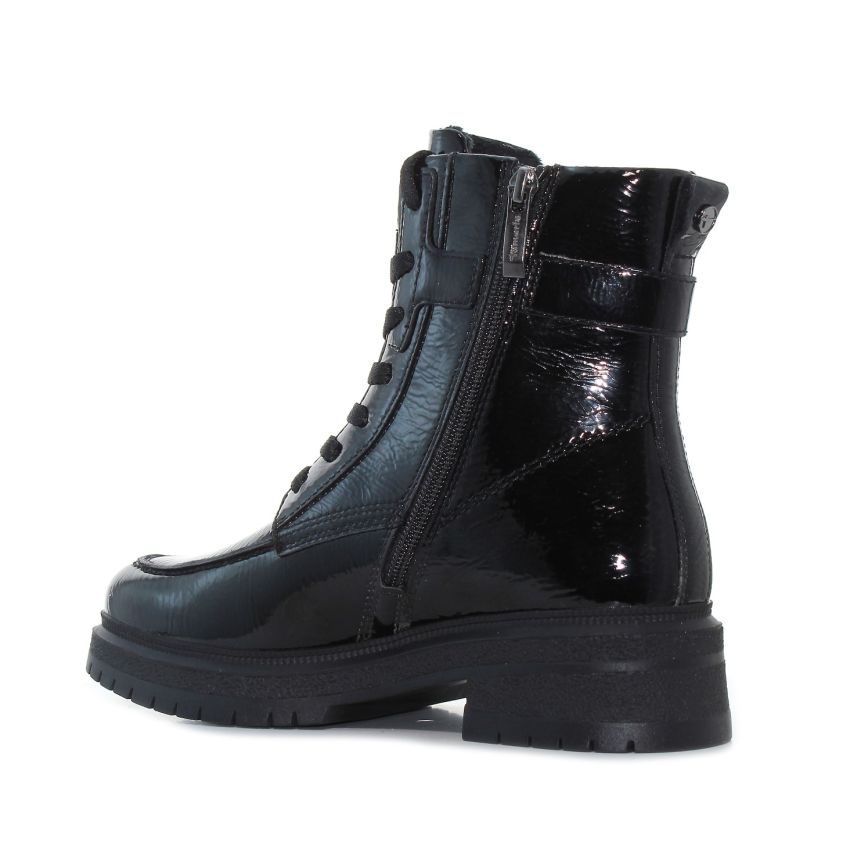 Tamaris fekete női bakancs