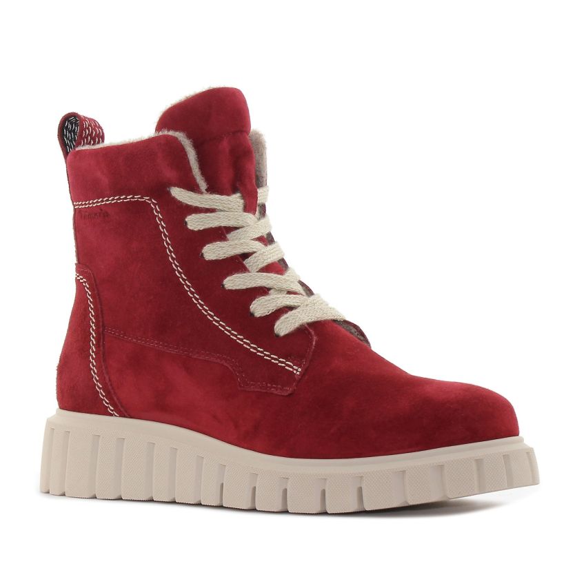 Tamaris bordó női bakancs