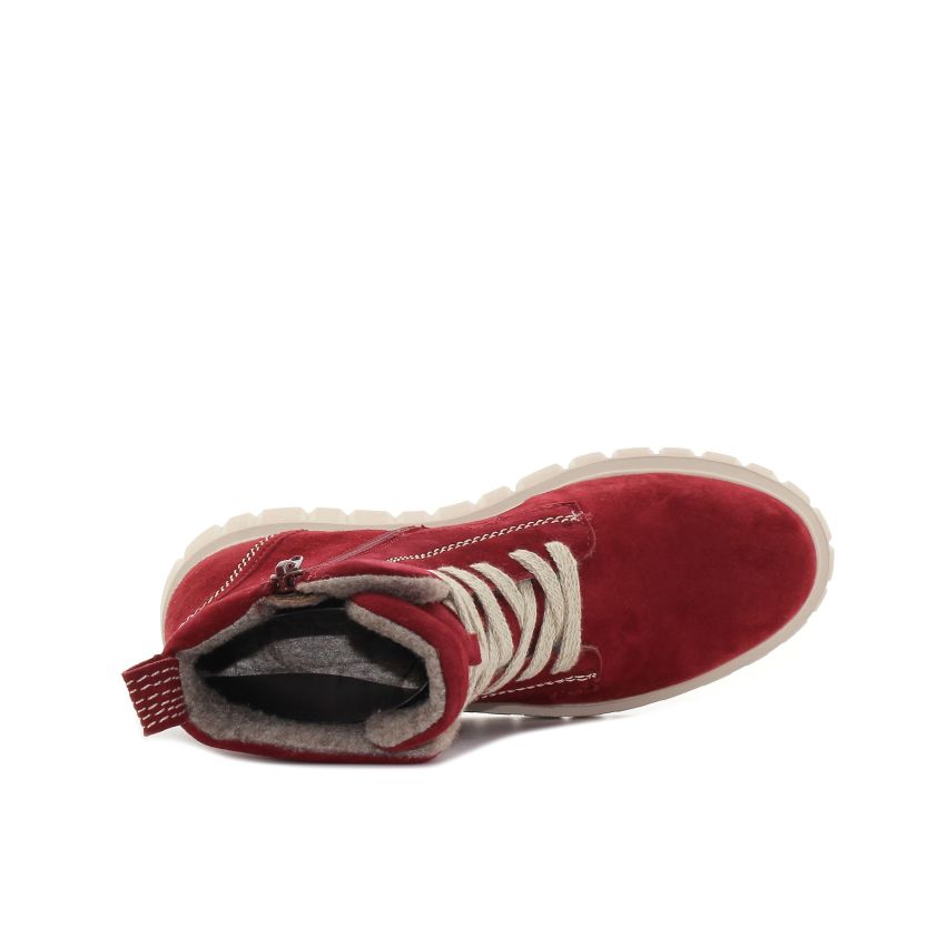 Tamaris bordó női bakancs