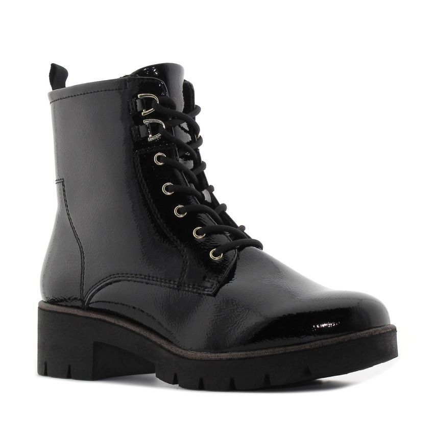 Tamaris fekete női bakancs