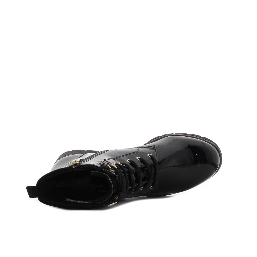 Tamaris fekete női bakancs