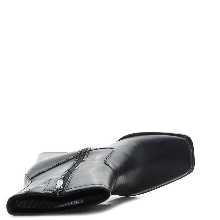 Tamaris fekete női bokacsizma