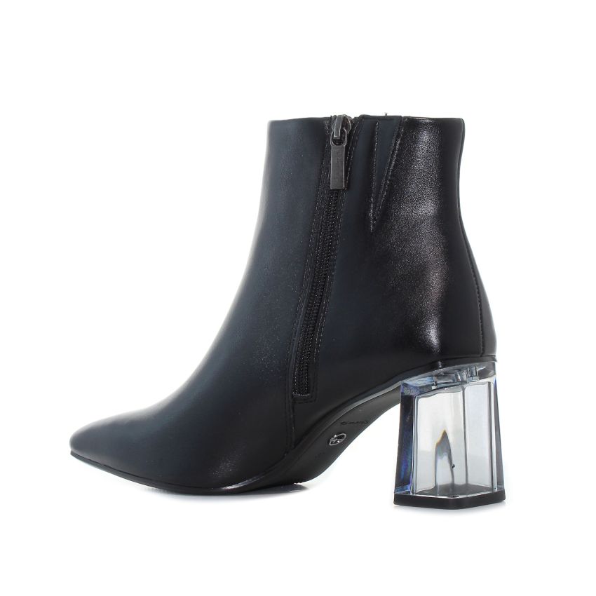 Tamaris fekete női bokacsizma