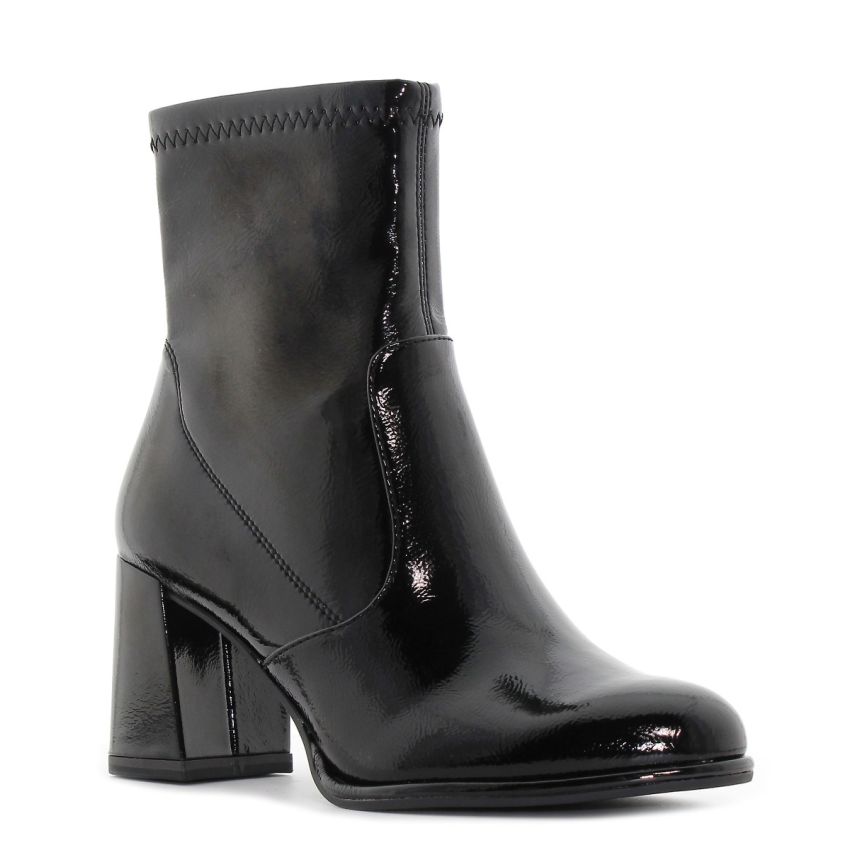 Tamaris fekete női bokacsizma