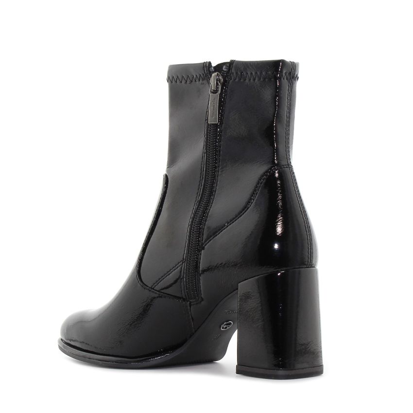 Tamaris fekete női bokacsizma