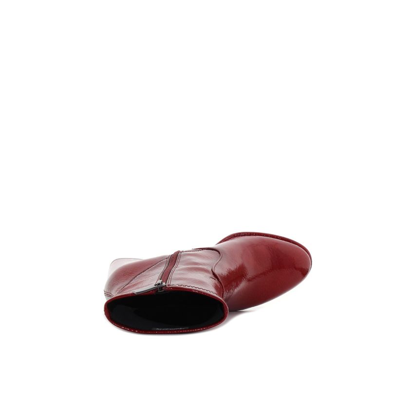 Tamaris bordó női bokacsizma