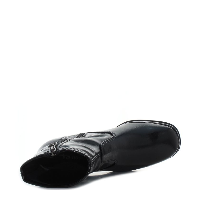 Tamaris fekete női bokacsizma